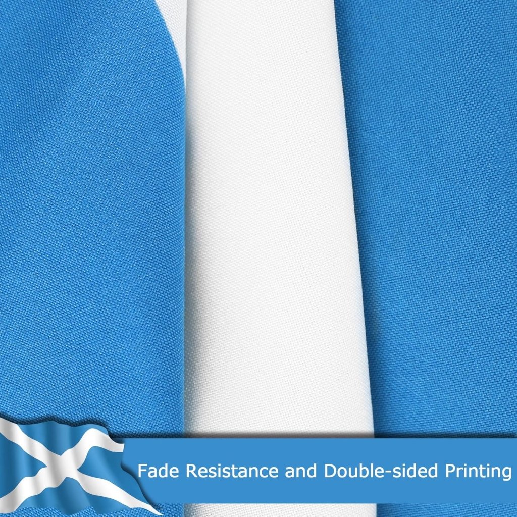 Scotland Scottish Flag for Outside, 400D Heavy Duty Polyester, Double - Sided Printing, Quadruple Stitched Fly Hem, Fade Resistant, 2 Brass Grommets
