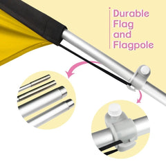 Semi Truck Signs - FSFLAG Semi Trucks Swooper Flag Feather Flag Pole Kit - FSFlag