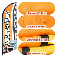 Semi Truck Signs - FSFLAG Semi Trucks Swooper Flag Feather Flag Pole Kit - FSFlag