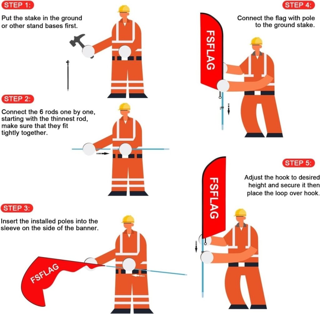 Small Engine Repair Sign - 8ft Small Engine Repair Feather Flag Pole Kit - FSFlag