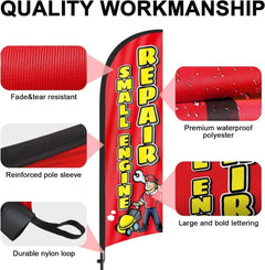 Small Engine Repair Sign - 8ft Small Engine Repair Feather Flag Pole Kit - FSFlag