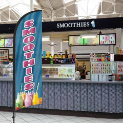 Smoothie Sign - 8ft Smoothies Feather Flag Set for Smoothies Business - FSFlag