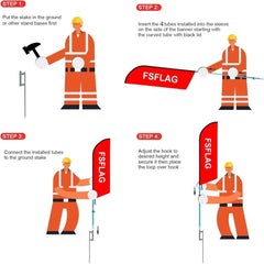 Snack Sign - 11ft Feather Flag Kit for Advertising with Pole and Stake - FSFlag