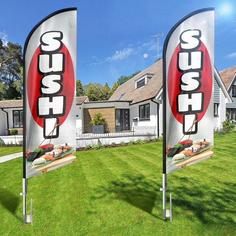 Sushi Sign - 8ft Sushi Feather Flag!（Flagpole Not Included） - FSFlag