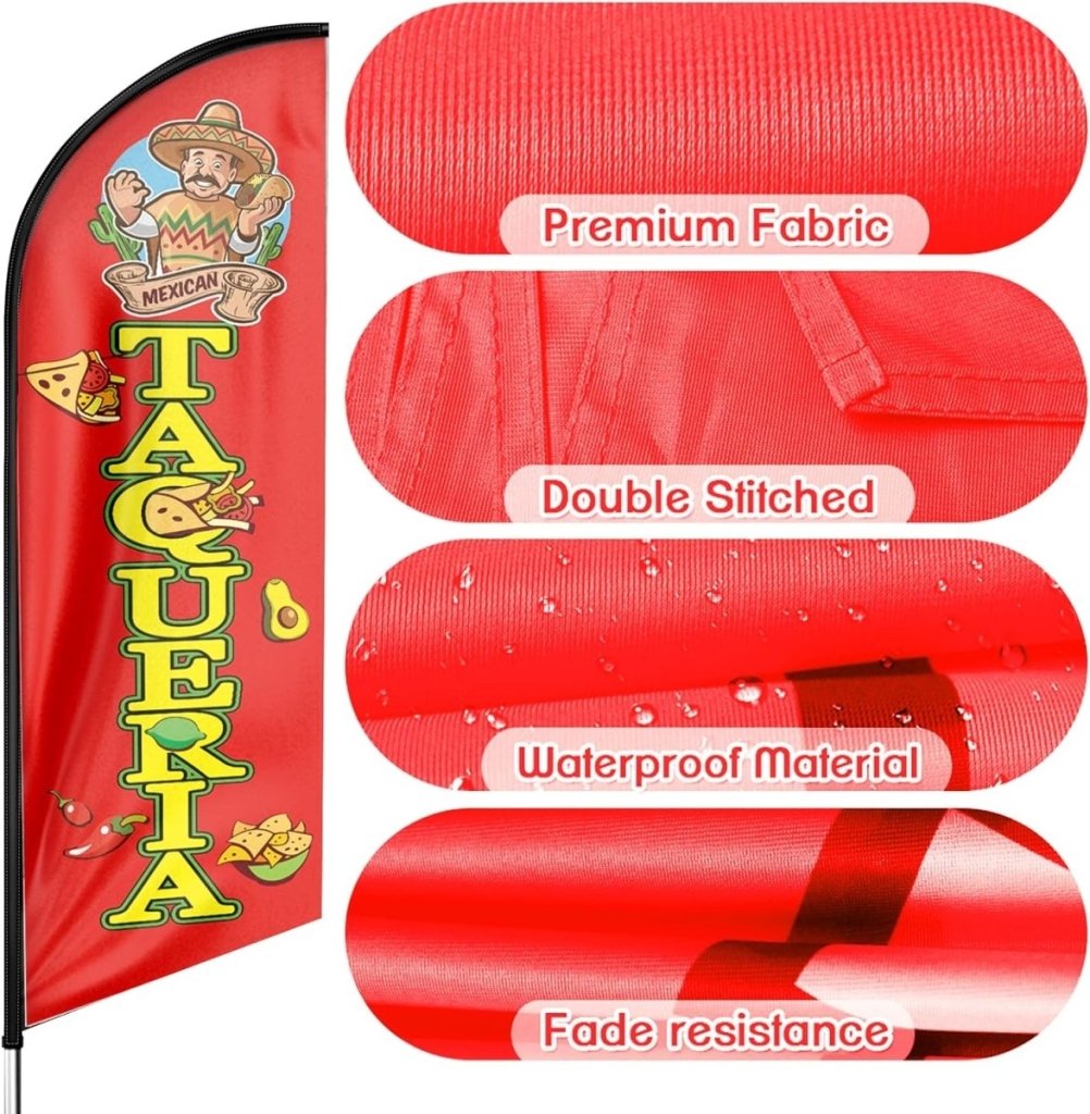 Taqueria sign - 8ft Taqueria Feather Flag!（Flagpole Not Included） - FSFlag