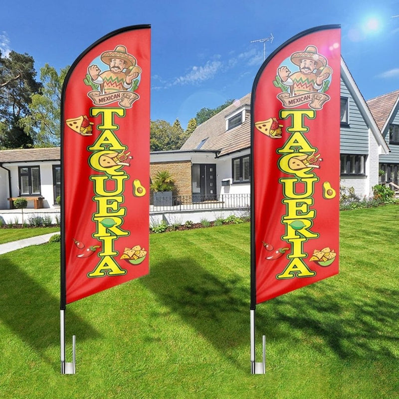 Taqueria sign - 8ft Taqueria Feather Flag!（Flagpole Not Included） - FSFlag