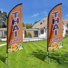 Thai Food Flag - 8ft Thai Food Feather Flag!（Flagpole Not Included） - FSFlag