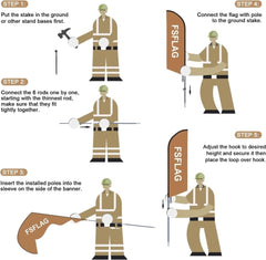 Thai Food Flag Kit - 8ft Thai Food Feather with Pole and Stake - FSFlag