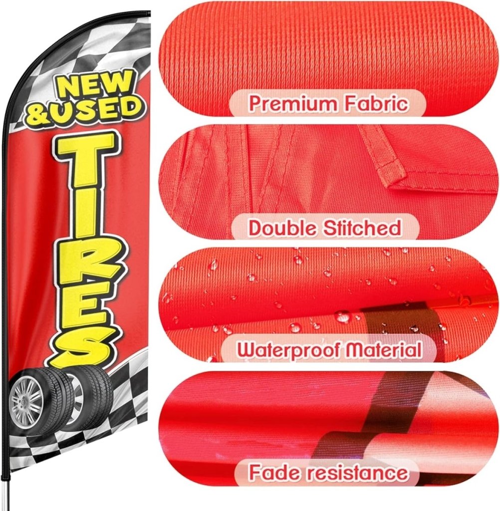 Tire Signs For Sale - New and Used Tires Feather Flag (Flagpole Not Included） - FSFlag