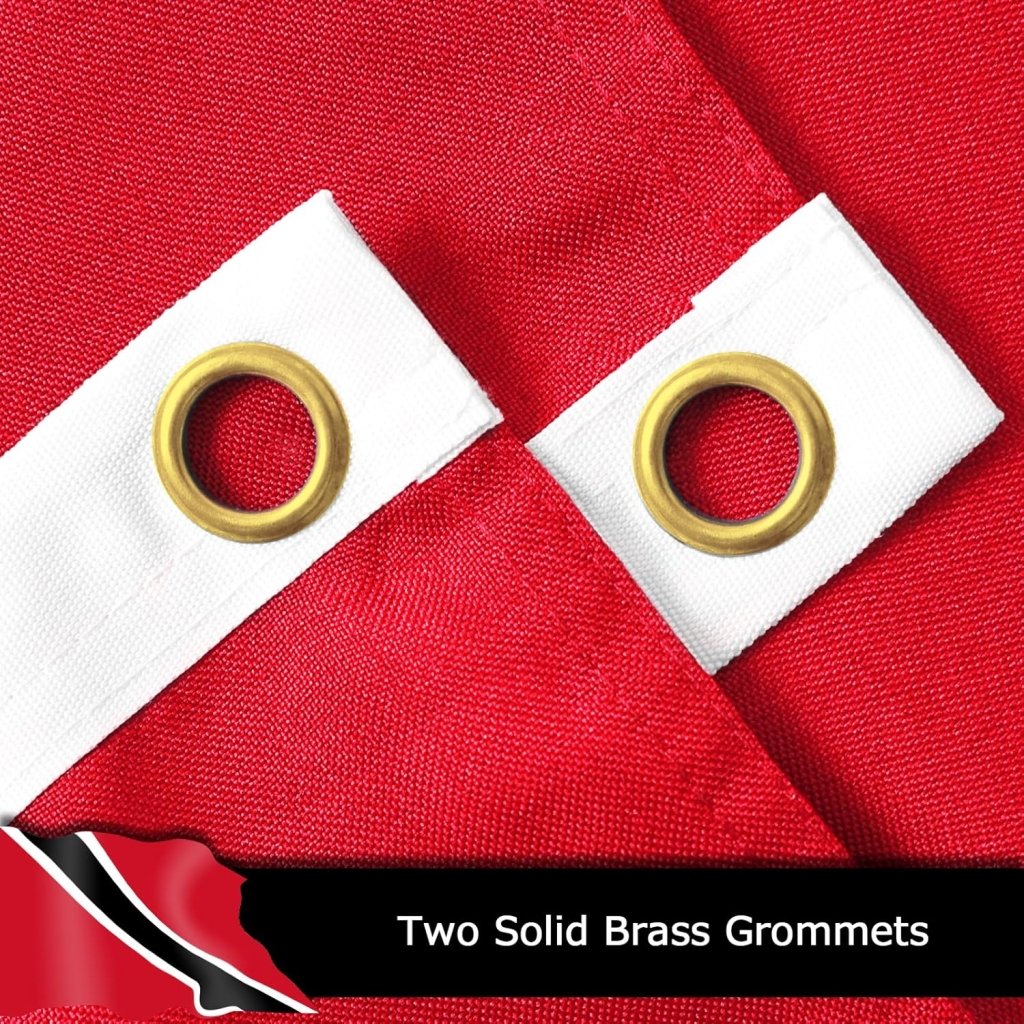 Trinidad and Tobago Flag for Outside, 400D Heavy Duty Polyester, Double - Sided Printing, Quadruple Stitched Fly Hem, Fade Resistant, 2 Brass Grommets