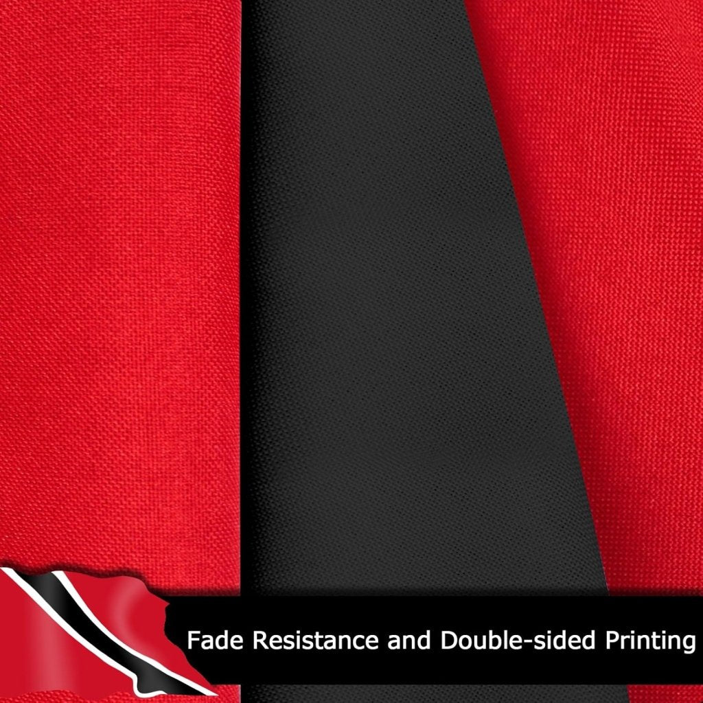 Trinidad and Tobago Flag for Outside, 400D Heavy Duty Polyester, Double - Sided Printing, Quadruple Stitched Fly Hem, Fade Resistant, 2 Brass Grommets