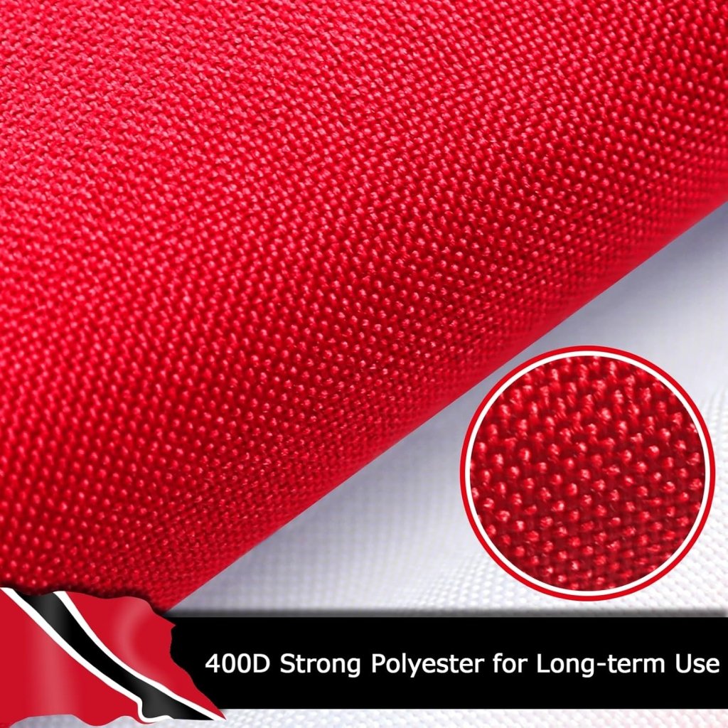 Trinidad and Tobago Flag for Outside, 400D Heavy Duty Polyester, Double - Sided Printing, Quadruple Stitched Fly Hem, Fade Resistant, 2 Brass Grommets