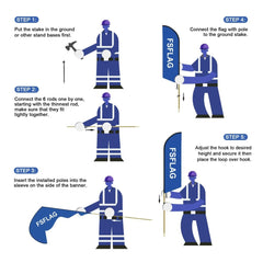 Used Cars Sign - 8ft Used Cars Blue Feather Flag With Pole Kit