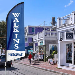 Walk Ins Welcome Sign - 8ft Walk - Ins Welcome Feather Flag（Flagpole Not Included） - FSFlag