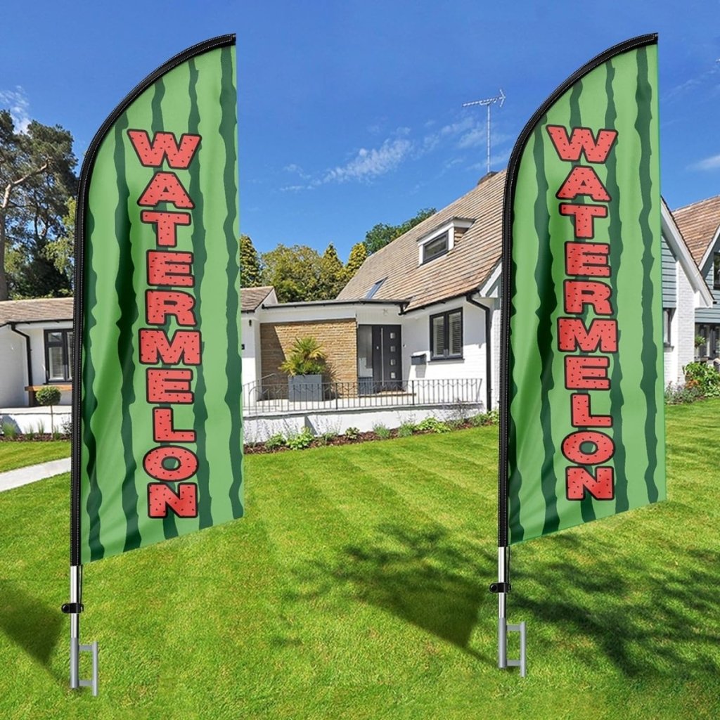Watermelon Flag - 8ft Watermelon Feather Flag（Flagpole Not Included） - FSFlag