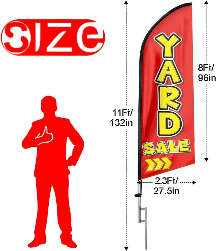 Yard Sale Flags - Yard Sale Feather Flag Set for Yard Sale Business - FSFlag