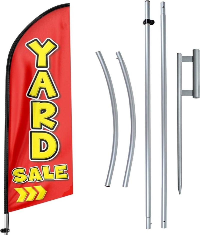 Yard Sale Flags - Yard Sale Feather Flag Set for Yard Sale Business - FSFlag