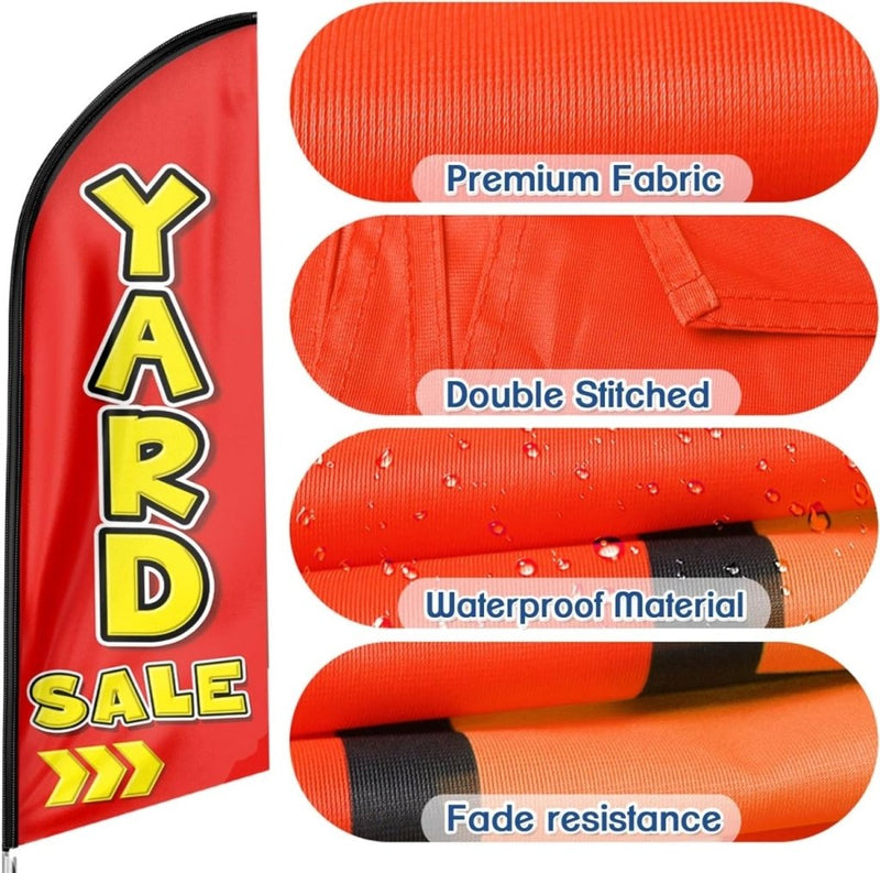 Yard Sale Flags - Yard Sale Feather Flag Set for Yard Sale Business - FSFlag