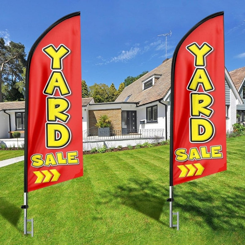 Yard Sale Flags - Yard Sale Feather Flag Set for Yard Sale Business - FSFlag