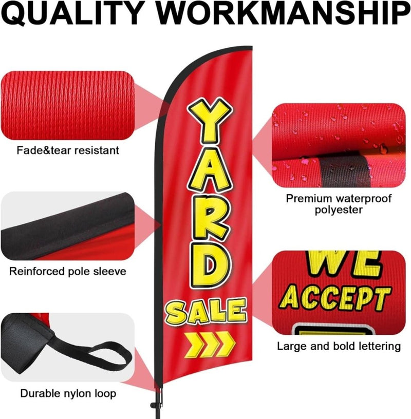 Yard Sale Signs - Yard Sale Feather Flag Set - FSFlag