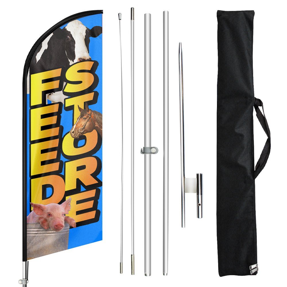 FSFLAG Feed Store Swooper Flag Feather Flag Pole Kit