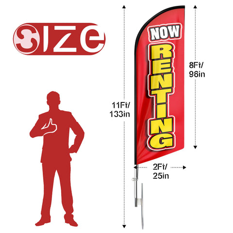 FSFLAG Swooper Flag Feather Flag Pole Kit For Rent Sign