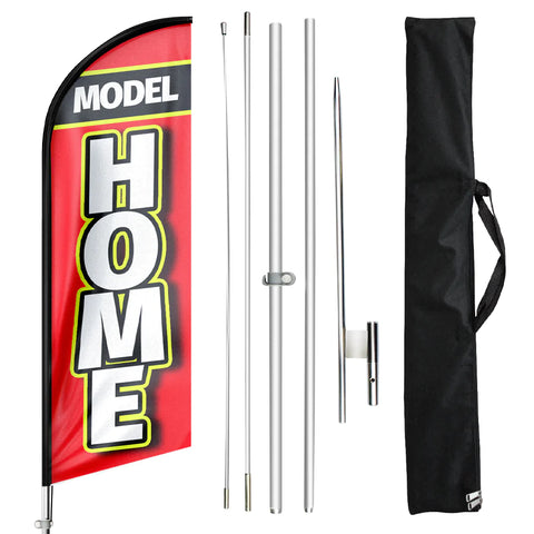 FSFLAG Model Home Real Estate Signs Swooper Flag Feather Flag Pole Kit